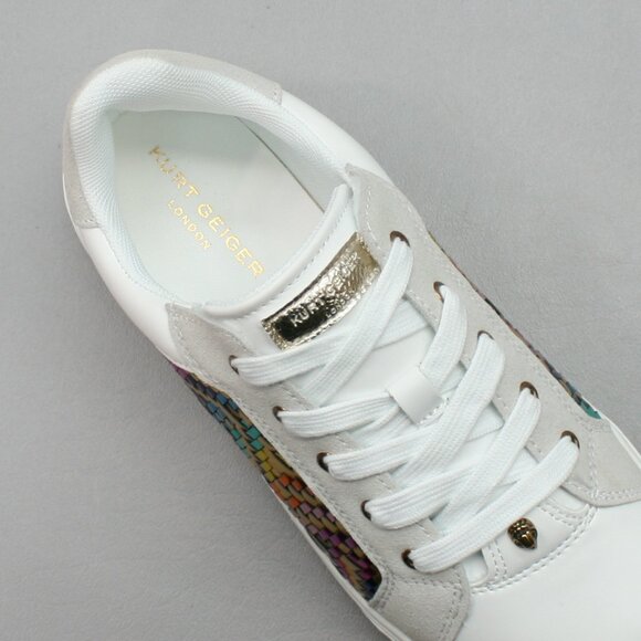 Kurt Geiger Big Girl's 5 Mini Kensington Cupsole Sequin Rainbow Shoes Sneakers - Picture 8 of 11